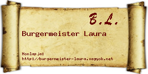 Burgermeister Laura névjegykártya