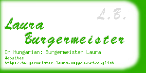 laura burgermeister business card